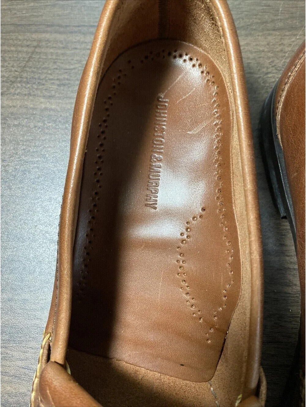 Men’s Johnston & Murphy Kaplan Saddle Tan 25-6203 Size 11.5M